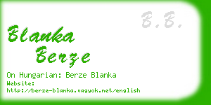 blanka berze business card